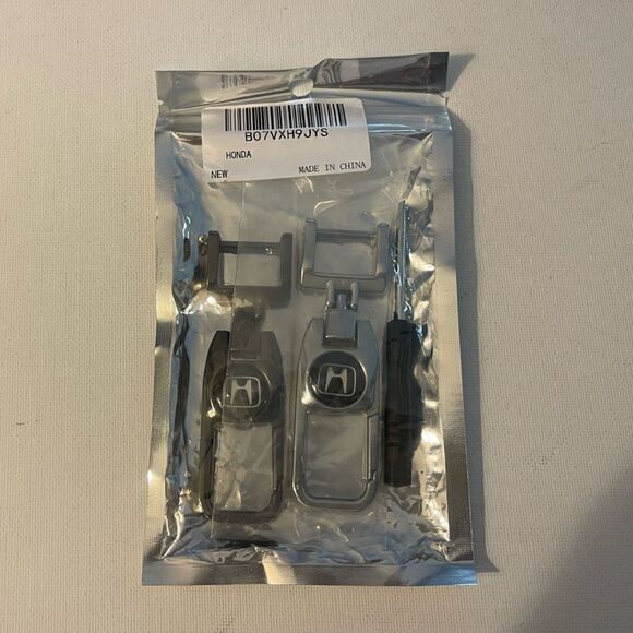 Honda Logo Key Fob Keychain in Metal Set of 2 NWT - Picture 6 of 6